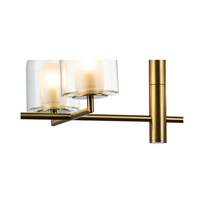 EURO Satin Brass LED Pendant Light - 10 Light