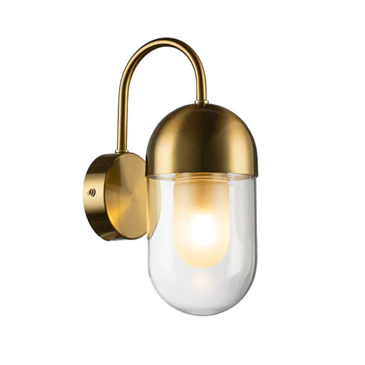 EURO Satin Brass LED Wall Light - 1 Light