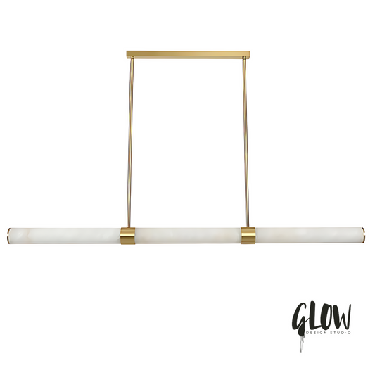 MADISON 1500 Spanish Marble Linear LED Pendant - Brass