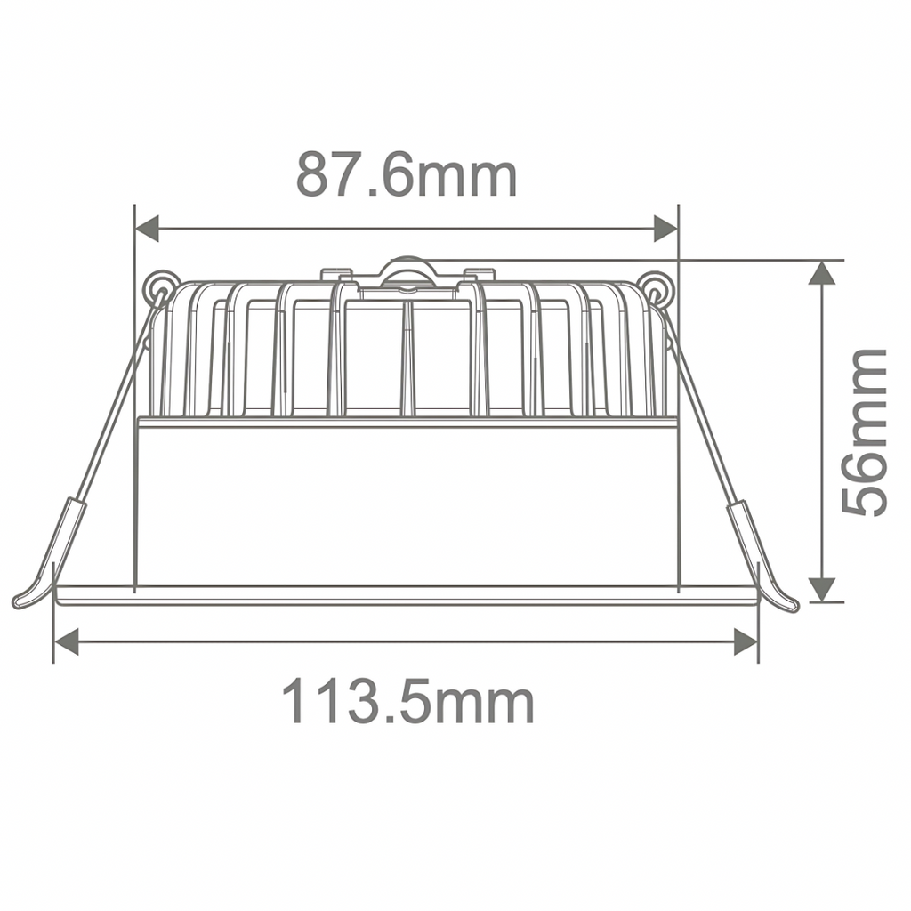 Domus Swap Deep 8W White Chrome TRIO LED Downlight - 90mm cut out