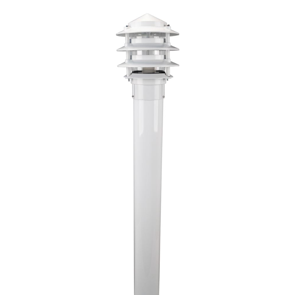 Domus BL-100-1M-KIT - Three Tier Bollard Head 1M Kit Garden Light Powder Coated Finish