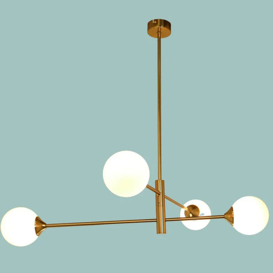 ORBIT Satin Gold Pendant Light - 4 Light