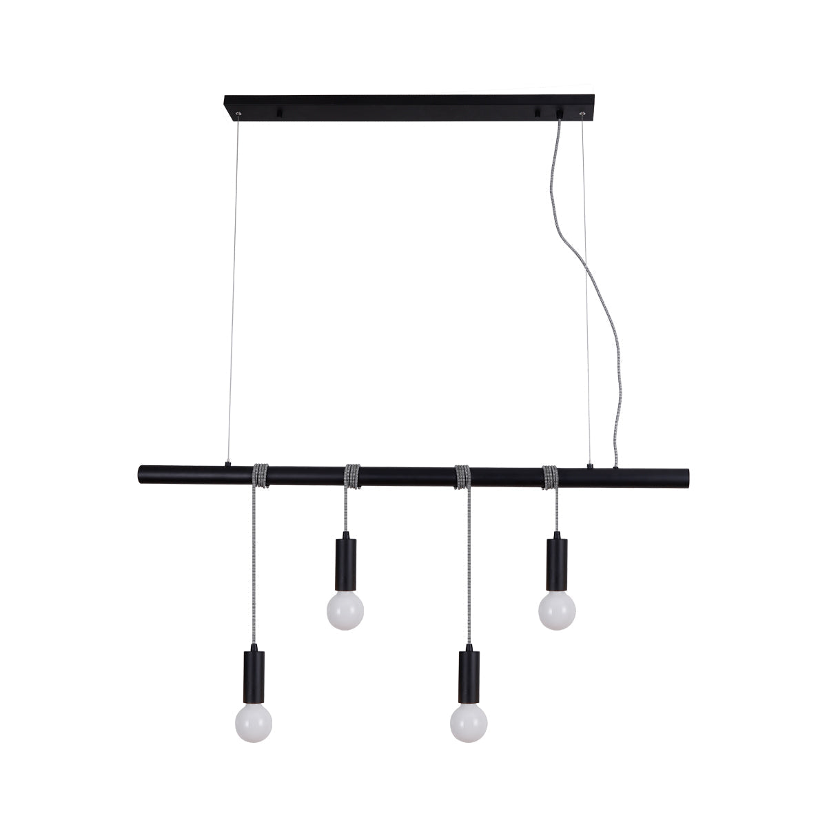 Bikkel 4 Lights Pendant Light - Black