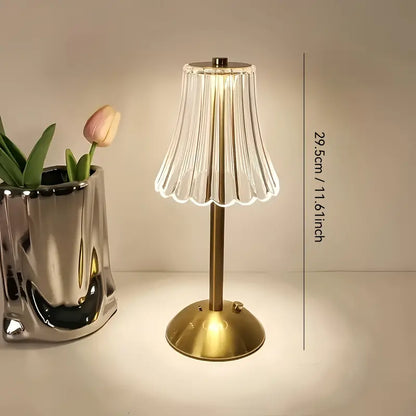 SELENE USB GOLD / CLEAR LAMP