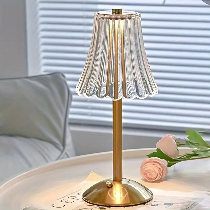 SELENE USB GOLD / CLEAR LAMP