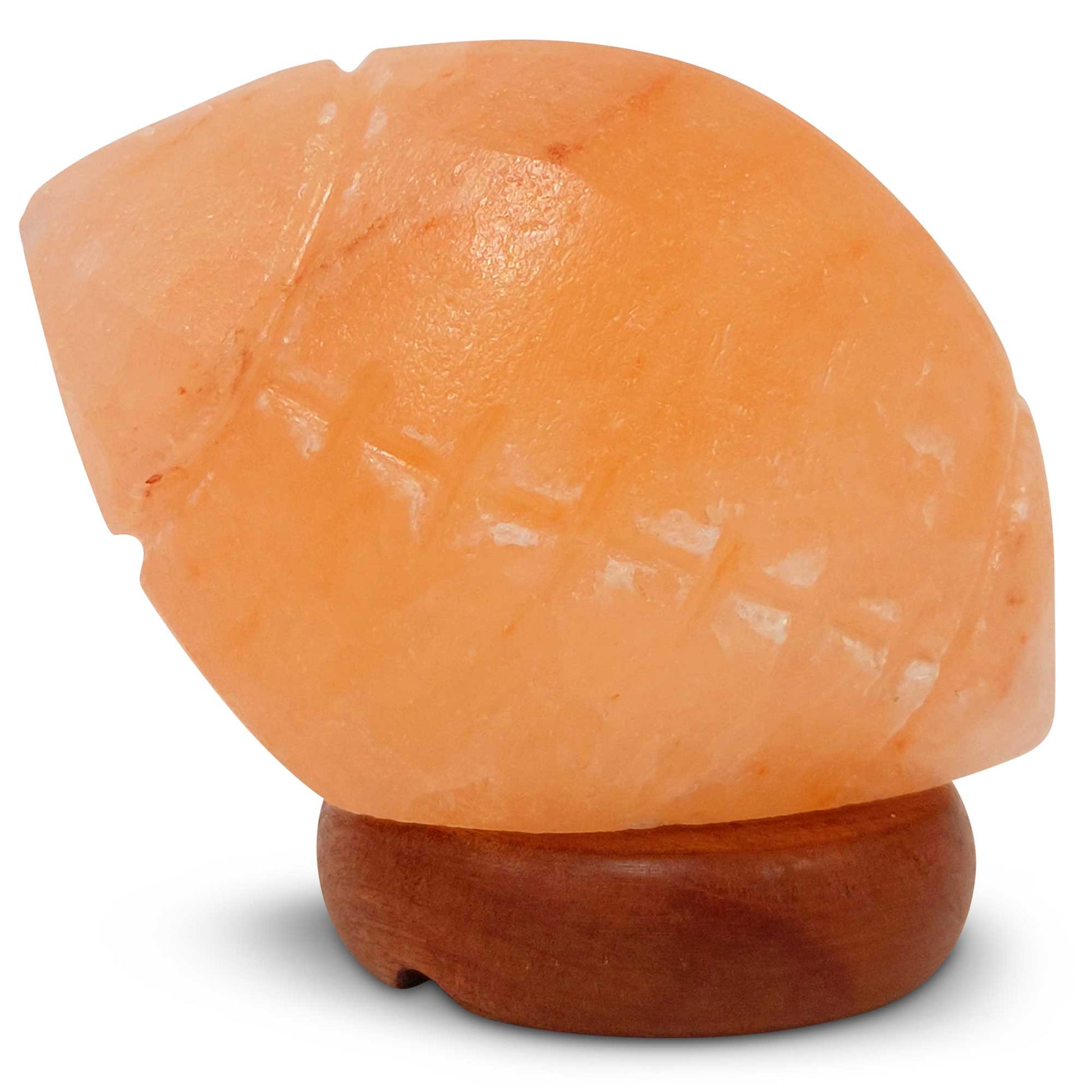 12V 12W Rugby Himalayan Pink Salt Lamp Carved Footy Rock Crystal Light Bulb On/Off The Himalayan Salt Collective, Himalayan products, rugby-himalayan-pink-salt-lamp-on-off-switch