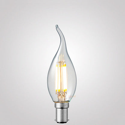 4W Flame Tip Candle Dimmable LED Bulb (B15) Clear in Warm White-Candle Bulbs-Liquidleds