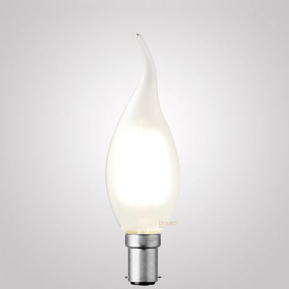 4W Flame Tip Candle Dimmable LED Bulb (B15) Frost in Natural White-Candle Bulbs-Liquidleds