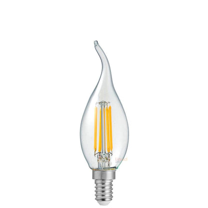 4W Flame Tip Candle Dimmable LED Bulb (E14) Clear in Natural White-Candle Bulbs-Liquidleds