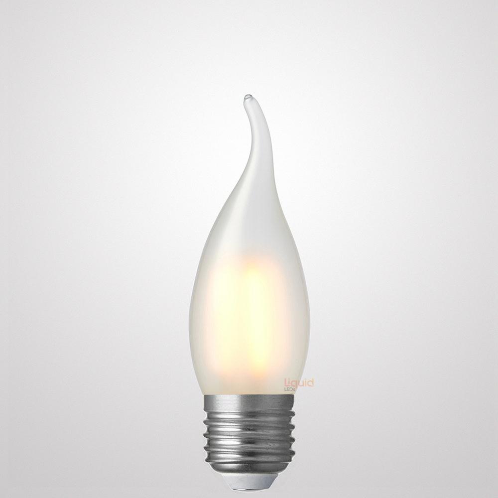 4W Flame Tip Candle Dimmable LED Bulb (E27) Frost in Warm White-Candle Bulbs-Liquidleds