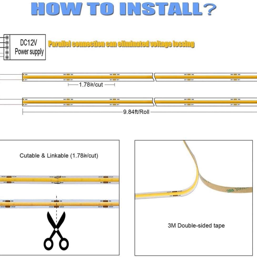 5 meter RGB Cobra Pro Indoor COB Dot Free Strip Light Kit - 75W-Strip Kit-Dropli