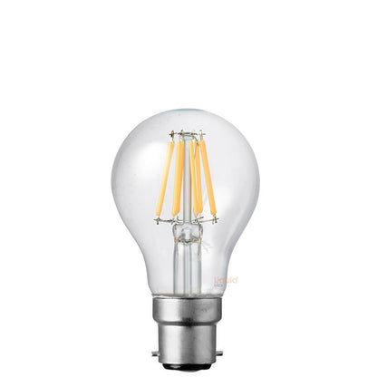 8W 12-24 Volt DC GLS Dimmable LED Light Bulb (B22) Clear in Natural White-Traditional Bulbs-Liquidleds