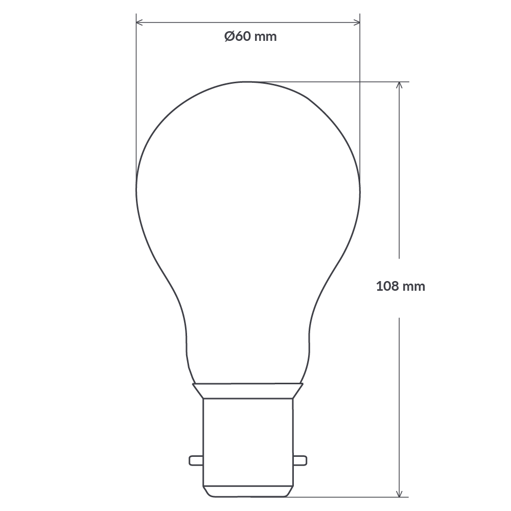 8W 12-24 Volt DC GLS Dimmable LED Light Bulb (B22) Clear in Natural White-Traditional Bulbs-Liquidleds