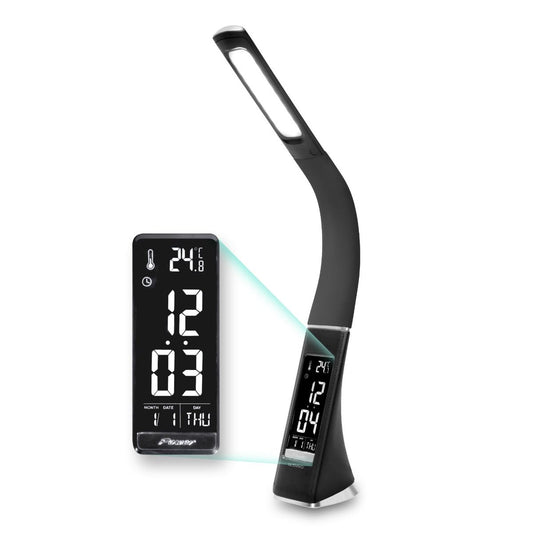 LED Desk Lamp with Clock and Calendar-Home & Garden > Lighting-Dropli