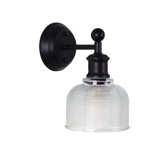 Brighton Wall Light Black & Clear Glass - OL69371CL-Wall Sconce-Oriel Lighting