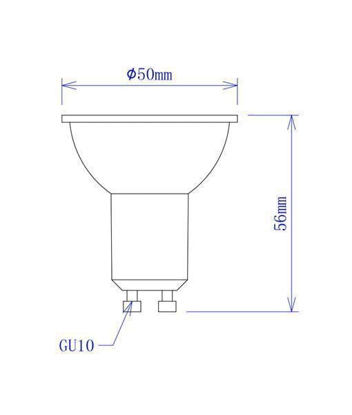 CLA GU10 - 5W LED GU10 Shape Coloured Globe - Blue/Green-GLOBES-CLA Lighting