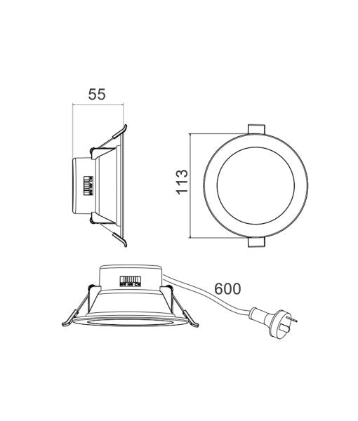 CLA NOVADLUX01A LED Dimmable Tri-CCT with Changeable Faceplate(via clip) Recessed Downlight CLA Lighting, LED Downlight, cla-novadlux01a-led-dimmable-tri-cct-with-changeable-faceplate-via-cli