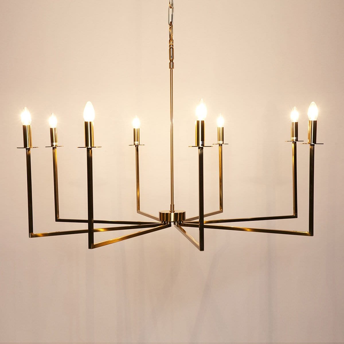 Cohen Chandelier - Brass-Chandeliers-Cafe Lighting and Living