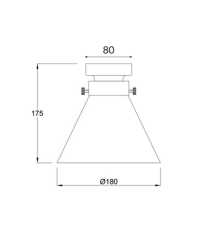 DIYBAT DIY Black Batten Fitting With Smoke Small Cone Shape Glass - DIYBAT07-DIY Batten Fix Lights-CLA Lighting