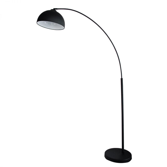 Dome 1 Light Floor Lamp Arc Matt Black - SL91201BK-Floor Lamps-Oriel Lighting