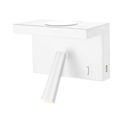 Domus CHARGE-01 - 2W LED Tri-Colour Interior Bedside Wall Light With Switch & Wireless Charging IP20 - TRIO-INDOOR-Domus Lighting