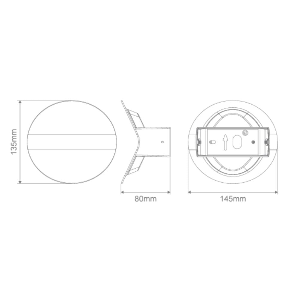 Domus DEENS-8 - 8W Small LED Dimmable Tri-Colour Interior Up/Down Wall Light - TRIO-INDOOR-Domus Lighting