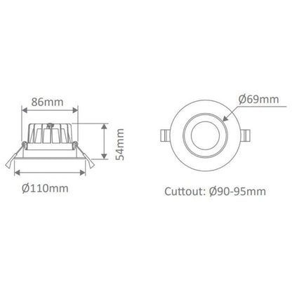 Domus EXPO- 10W/25W/35W Colour Switchable Polished Reflector LED Downlight 240V - TRIO Domus, DOWNLIGHTS, domus-expo-10w-25w-35w-colour-switchable-polished-reflector-led-downlight-240v-trio