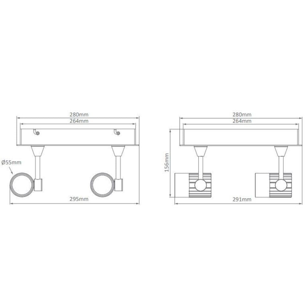 Domus JET-4SQ - 4 x 10W LED Spotlight Square-INDOOR-Domus