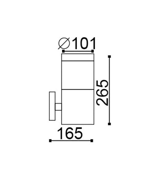 Elanora Exterior Wall Light ES 304 Stainless Steel IP44 - CLAW32-Exterior Wall Lights-CLA Lighting