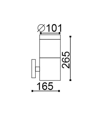 Elanora Exterior Wall Light ES 304 Stainless Steel IP44 - CLAW32-Exterior Wall Lights-CLA Lighting