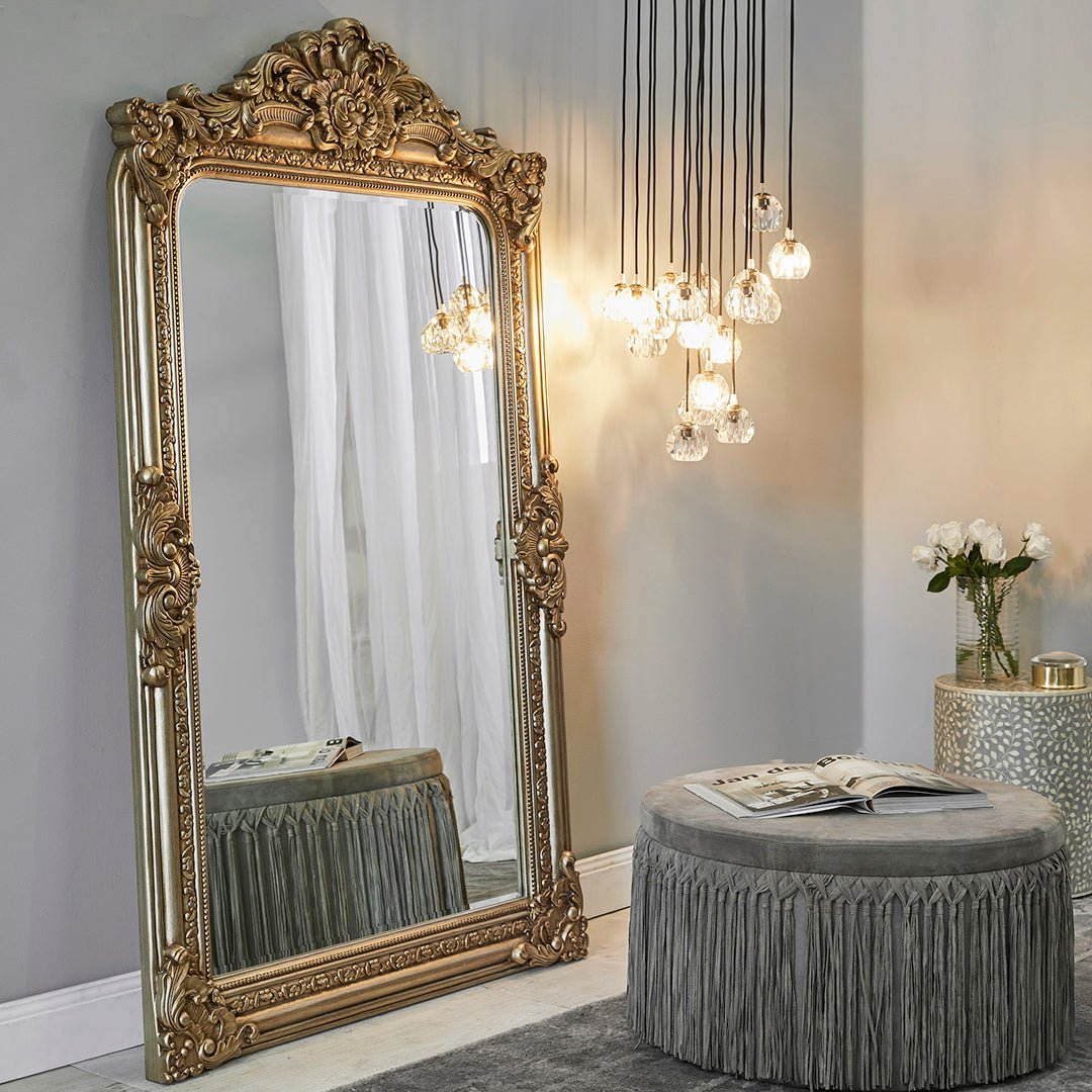 Elizabeth Floor Mirror - Antique Gold Cafe Lighting and Living, Living, elizabeth-floor-mirror-antique-gold