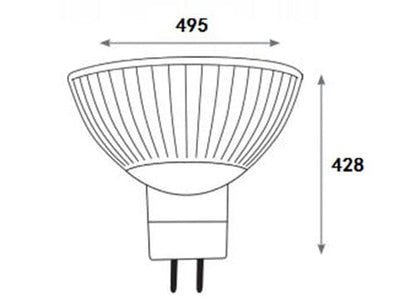 Green Earth 3W Dimmable 12V MR16 LED Globe Aluminum (For enclosed fittings)-MR16 LED Globe-Green Earth Lighting Australia