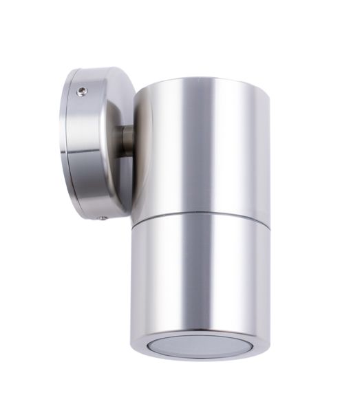 GU10 Exterior Single Fixed Wall Pillar Light 316 Stainless Steel IP65 - PG1FSS-Exterior Wall Lights-CLA Lighting