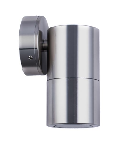 GU10 Exterior Single Fixed Wall Pillar Light Titanium IP65 - PG1FT-Exterior Wall Lights-CLA Lighting