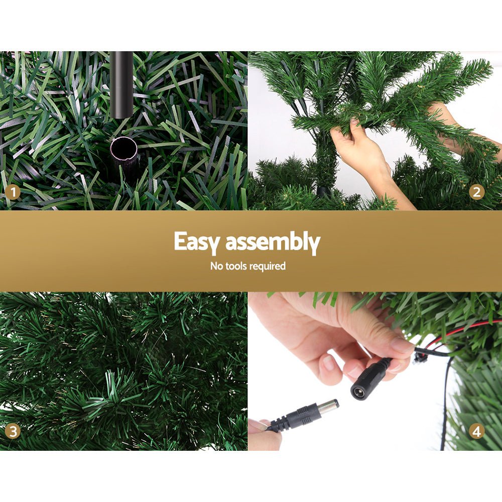 Christmas Tree 1.8M LED Xmas trees Optic Fibre Warm White-Occasions > Christmas-Dropli