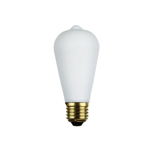 Oriel GLOBE - 6W LED Dimmable Pear ST64 Shape Filament Opal Matt Globe 2700K - E27-GLOBES-Oriel Lighting