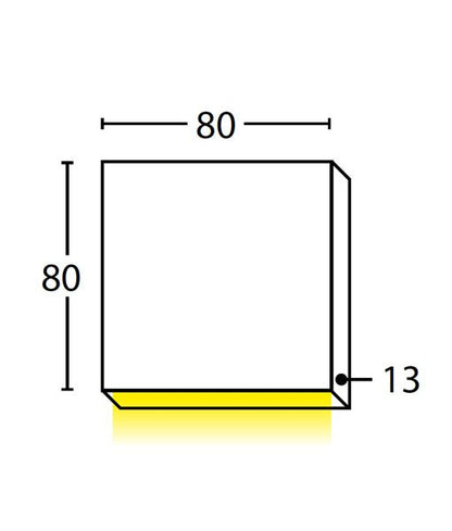 PDL 12V LED Exterior Surface Mounted Square Pillar Wall Light 3W 3000K 316 Stainless Steel IP65 - PDL1SQSS-Exterior Wall Lights-CLA Lighting