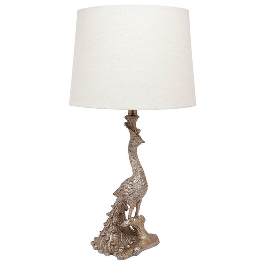 Peacock Table Lamp - Champagne Gold--Cafe Lighting and Living