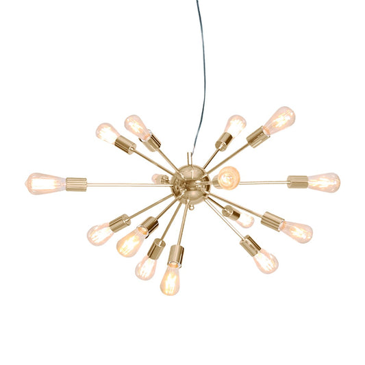 Sarantino 15-Light Sputnik Chandelier in Brass Finish-Home & Garden > Lighting-Koala Lamps and Lighting