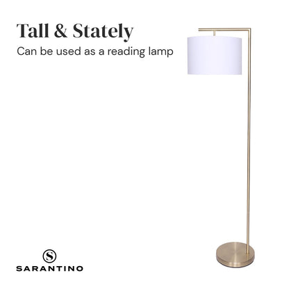 Sarantino 90-Degree Modern Arc Floor Lamp-Home & Garden > Lighting-Koala Lamps and Lighting