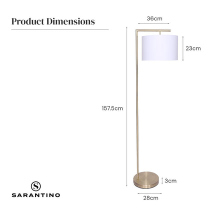 Sarantino 90-Degree Modern Arc Floor Lamp-Home & Garden > Lighting-Koala Lamps and Lighting