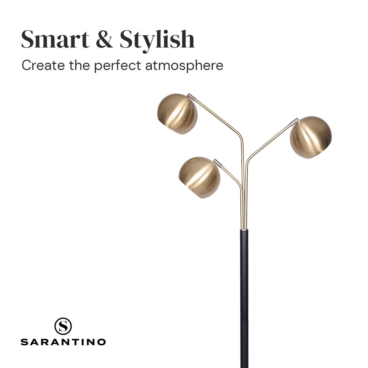 Sarantino Adjustable 3-Arm Arc Lamp-Home & Garden > Lighting-Koala Lamps and Lighting