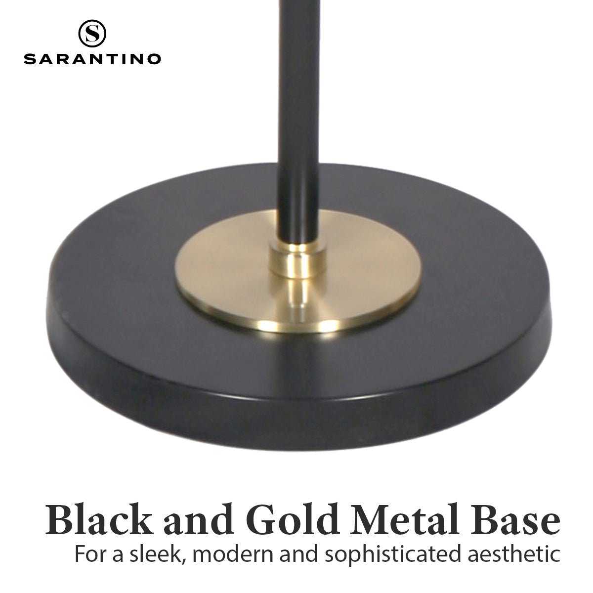 Sarantino Adjustable Two Light Lamp Black and Gold Finish-Home & Garden > Lighting-Koala Lamps and Lighting