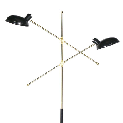 Sarantino Adjustable Two Light Lamp Black and Gold Finish-Home & Garden > Lighting-Koala Lamps and Lighting