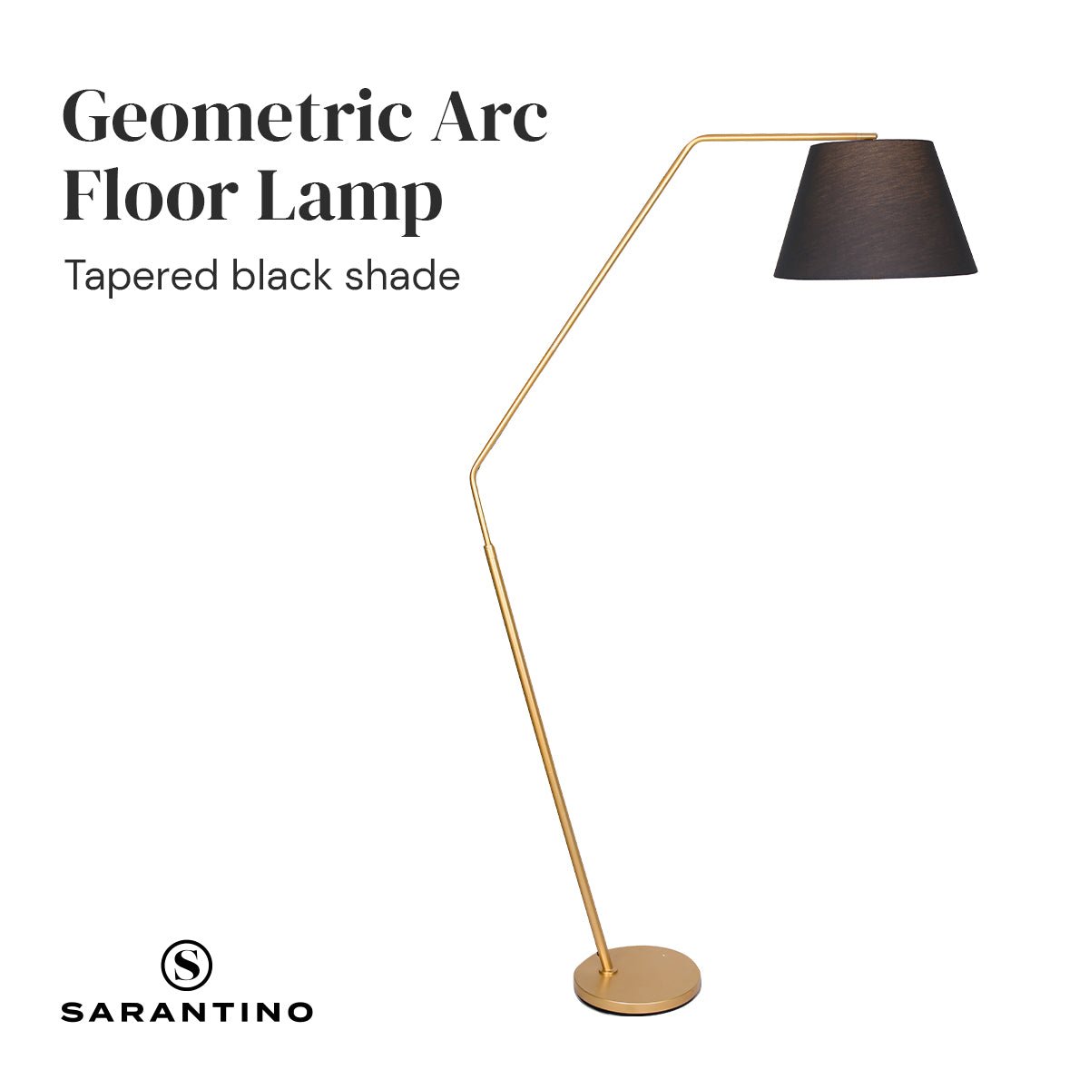 Sarantino Arc Floor Lamp with Empire Shade-Home & Garden > Lighting-Koala Lamps and Lighting