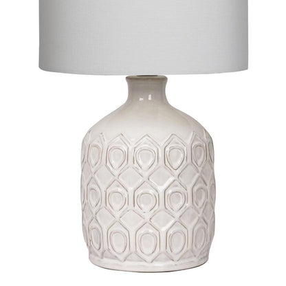 Sarantino Ceramic Table Lamp In Cream-Home & Garden > Lighting-Koala Lamps and Lighting