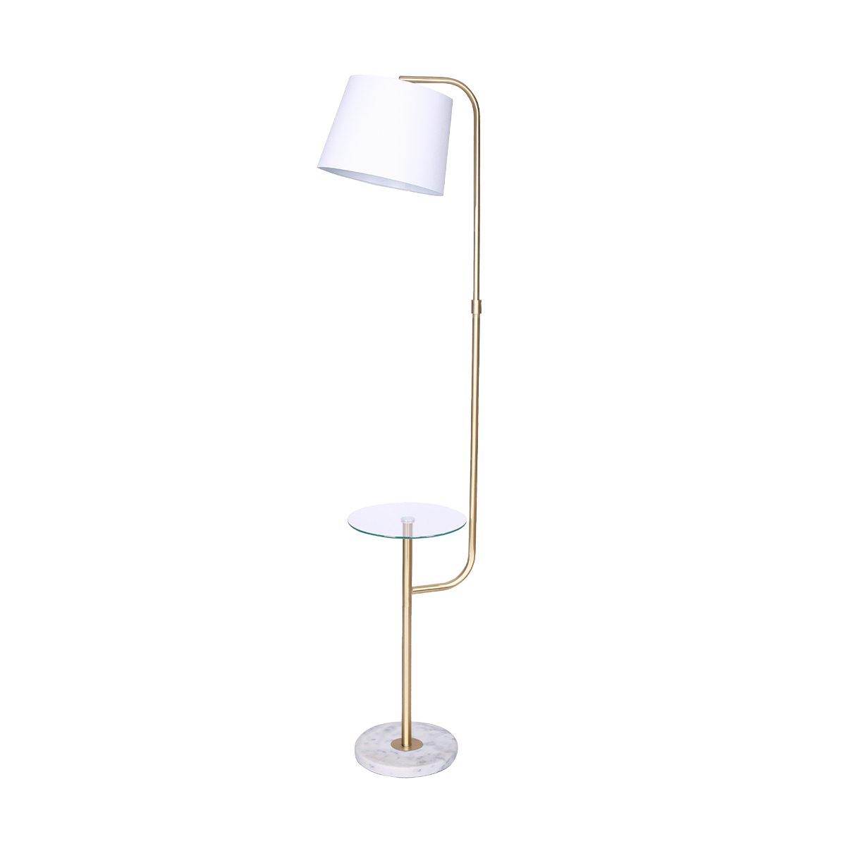 Sarantino Glass End Brass Finish Table Top Floor Lamp-Home & Garden > Lighting-Koala Lamps and Lighting