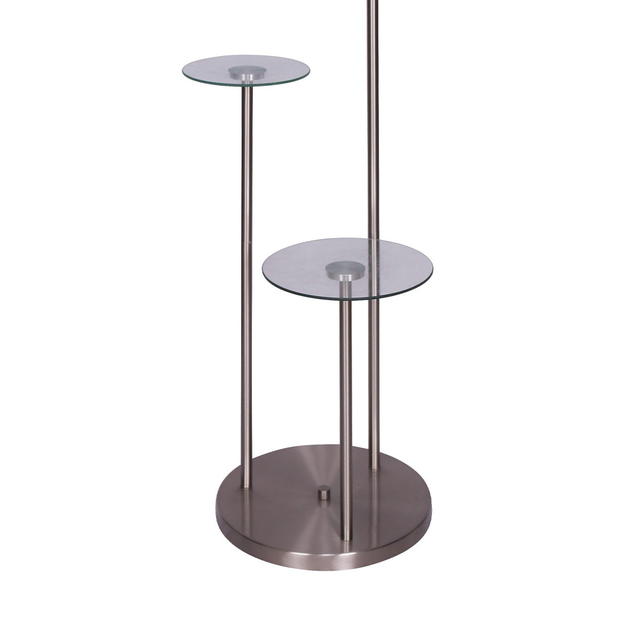 Sarantino Metal Floor Lamp with Glass Shelves-Home & Garden > Lighting-Koala Lamps and Lighting