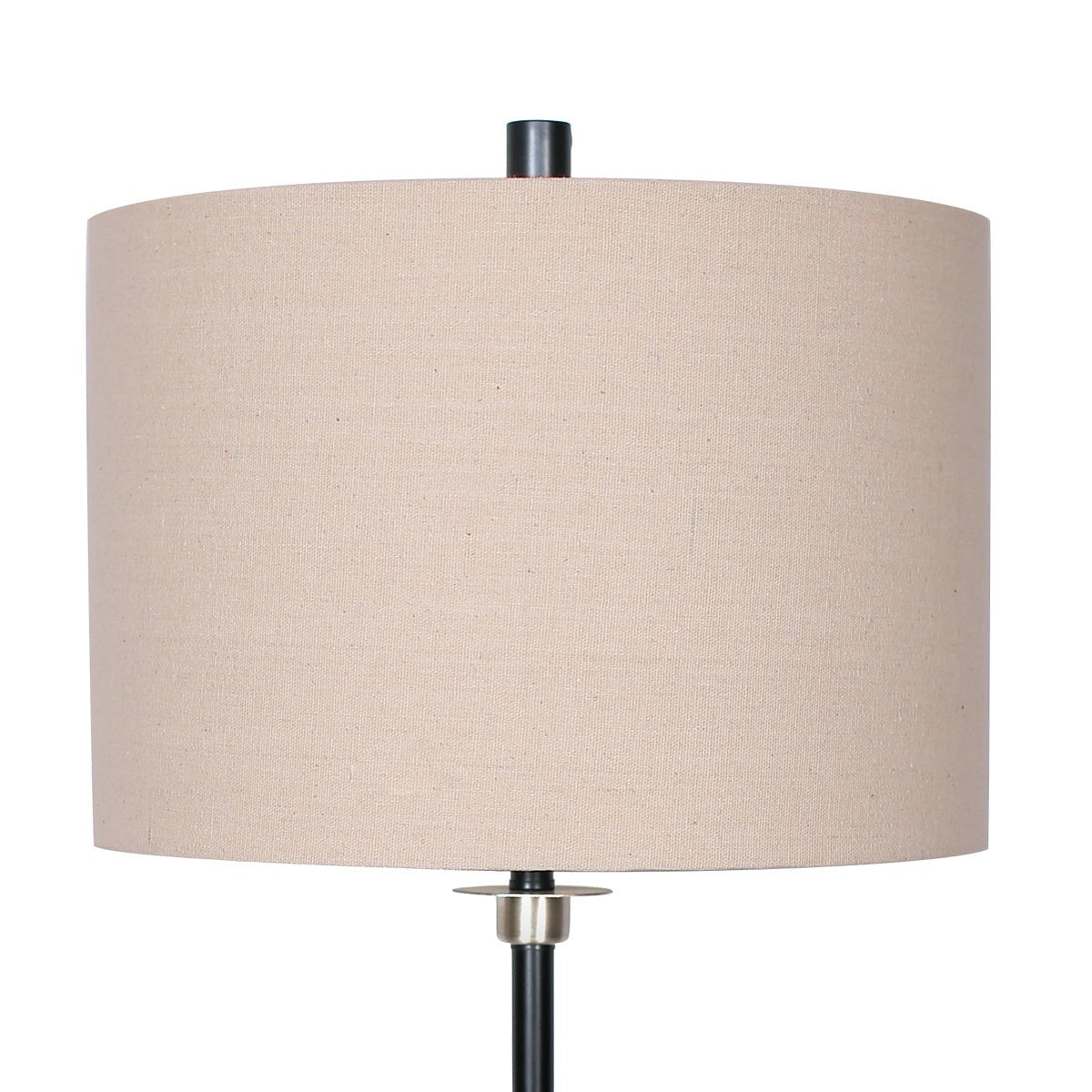 Sarantino Metal Table Lamp with Linen Drum Shade-Home & Garden > Lighting-Koala Lamps and Lighting