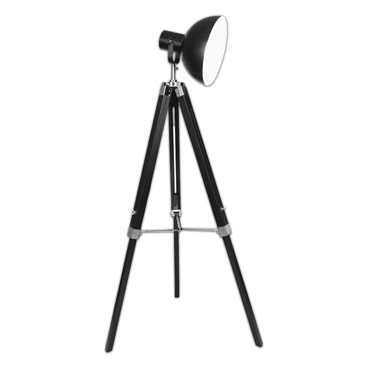 Sarantino Tripod Floor Spot Lamp Reading Adjustable Height Metal Black-Home & Garden > Lighting-Koala Lamps and Lighting